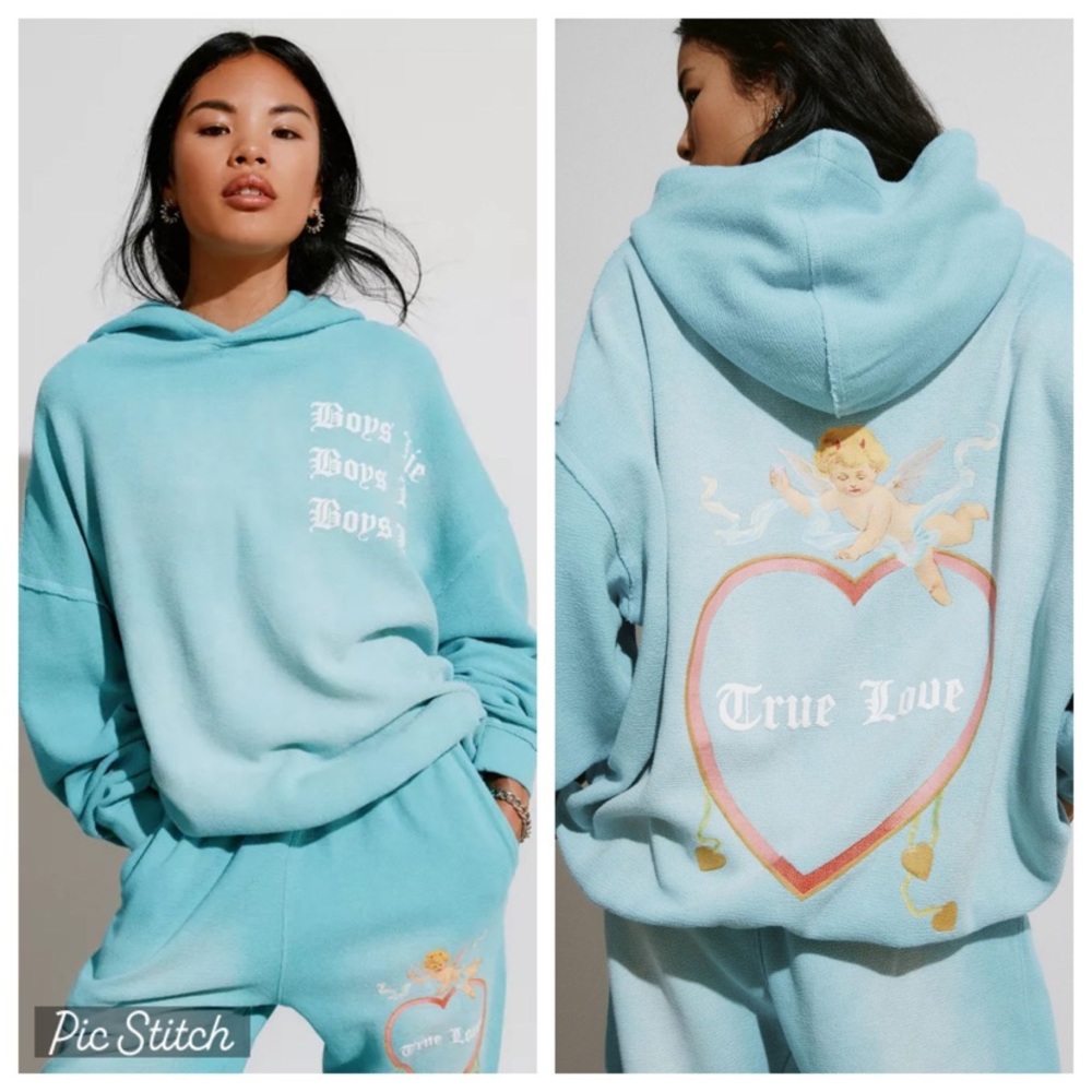 Boys Lie Head Over Heels Hoodie Sweatshirt One Size NWT